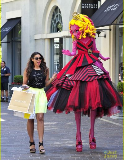Jordin Sparks and Monster High Character Gooliope at The Grove